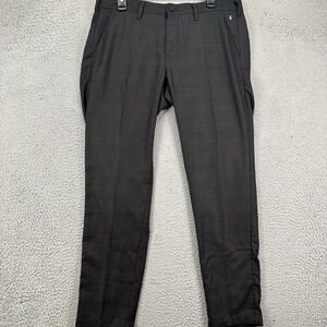 Louis Philippe Mens Chino Pants 36X30 Dark Gray Flat Front Pocket Stretch NEW